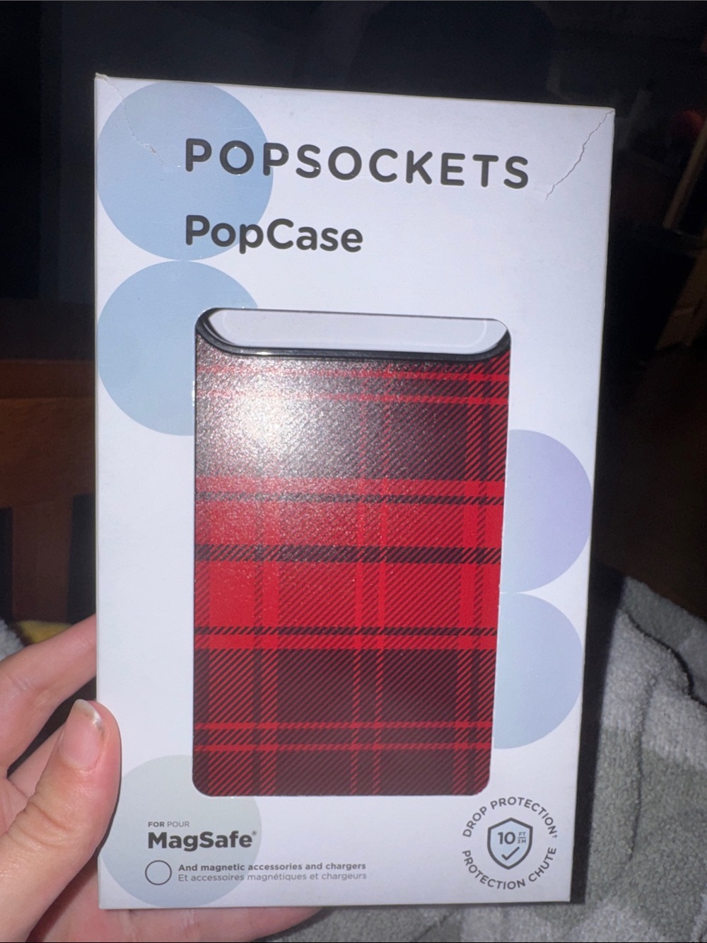 PopSocket PopCase Red Plaid MagSafe-Compatible Phone Case